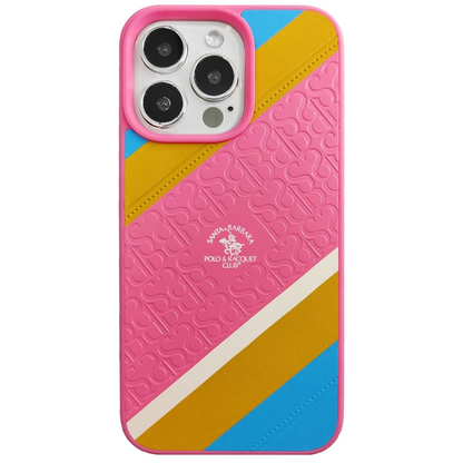 Santa Barbara Polo Racquet Club Apple iPhone 13 Pro Max Franco Deri Kapak - Pembe