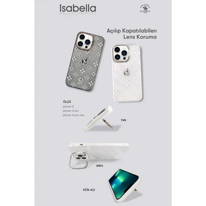 Santa Barbara Polo Racquet Club Apple iPhone 13 Pro Max Isabella Stand Kapak - Şeffaf