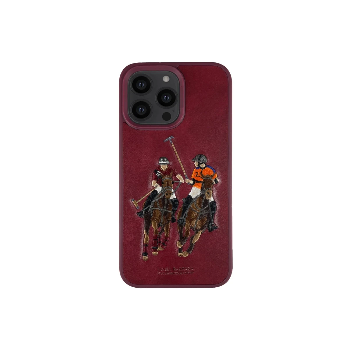 Santa Barbara Polo Racquet Club Apple iPhone 13 Pro Max Jockey Deri Kapak - Kırmızı