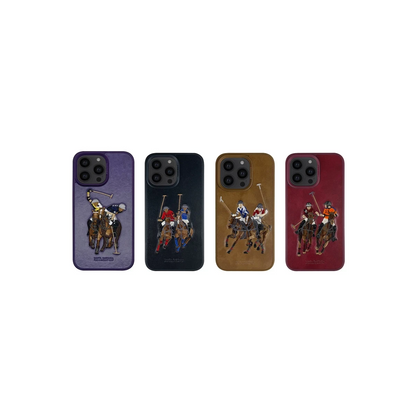 Santa Barbara Polo Racquet Club Apple iPhone 13 Pro Max Jockey Deri Kapak - Kırmızı