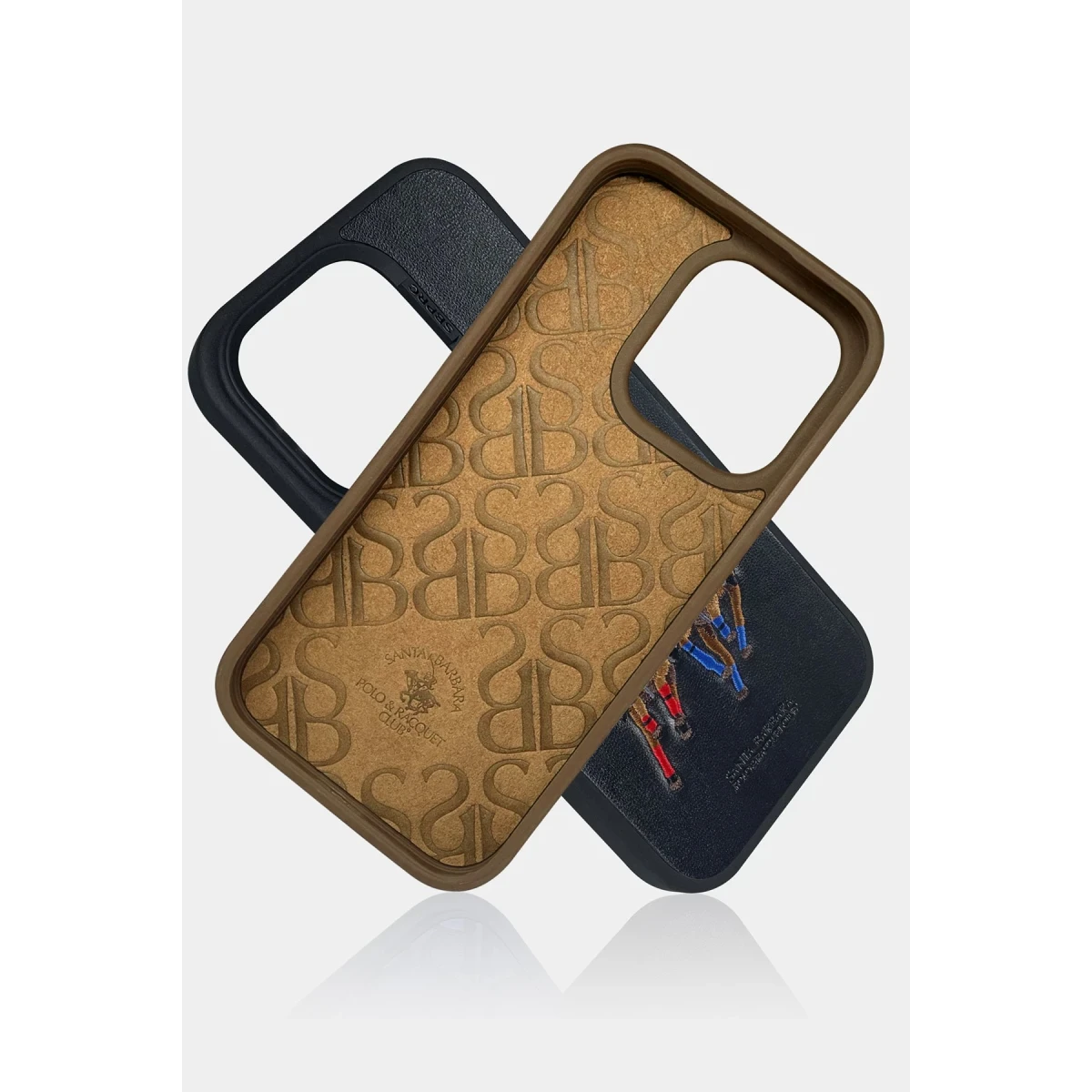 Santa Barbara Polo Racquet Club Apple iPhone 13 Pro Max Jockey Deri Kapak - Siyah