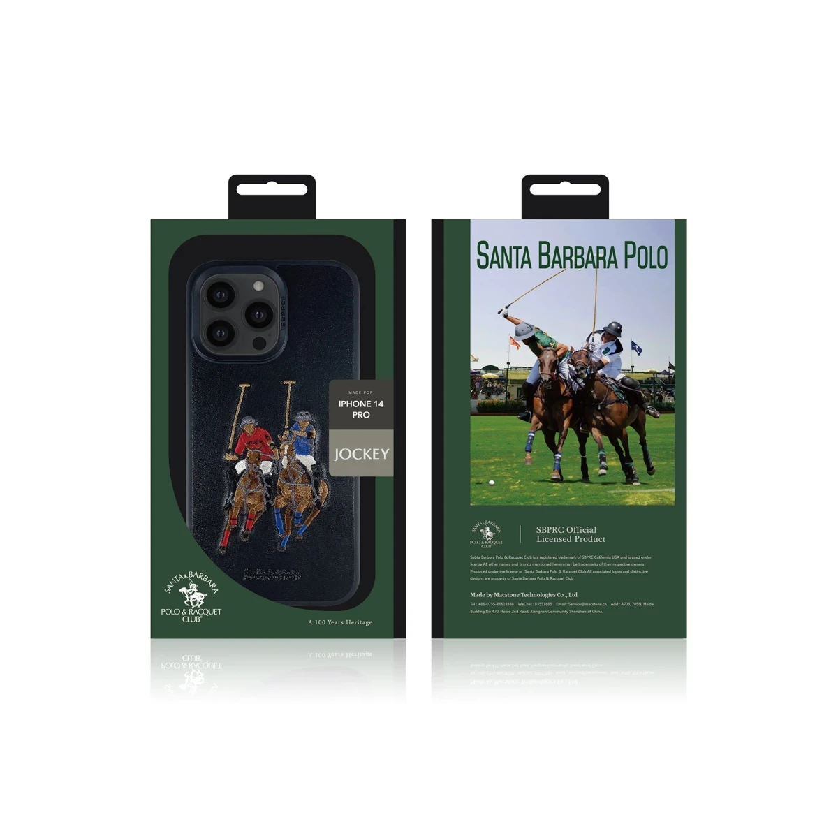 Santa Barbara Polo Racquet Club Apple iPhone 13 Pro Max Jockey Deri Kapak - Yeşil
