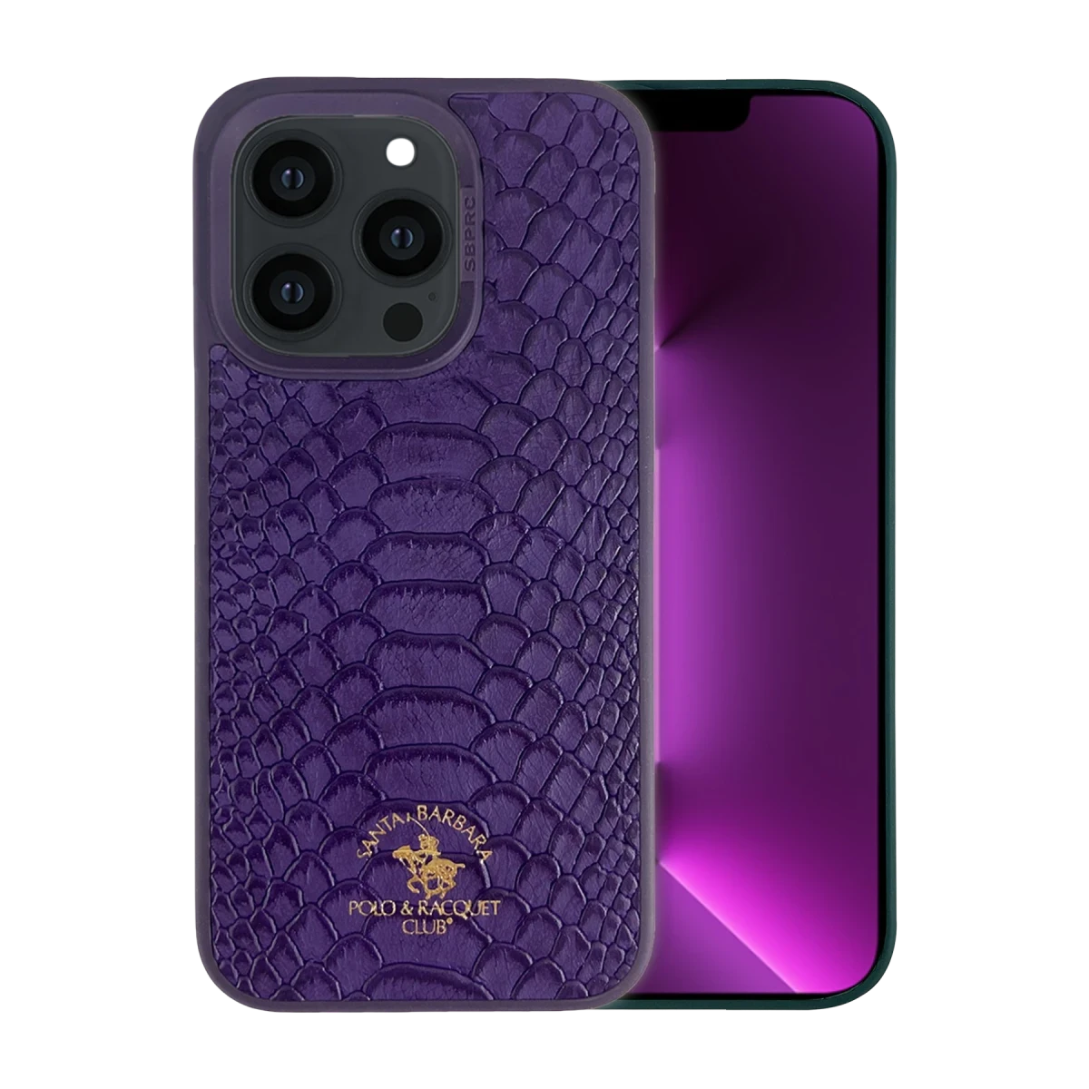 Santa Barbara Polo Racquet Club Apple iPhone 13 Pro Max Knight Deri Kapak - Mor
