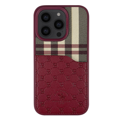 Santa Barbara Polo Racquet Club Apple iPhone 13 Pro Max Plaid Kartvizitli Kapak