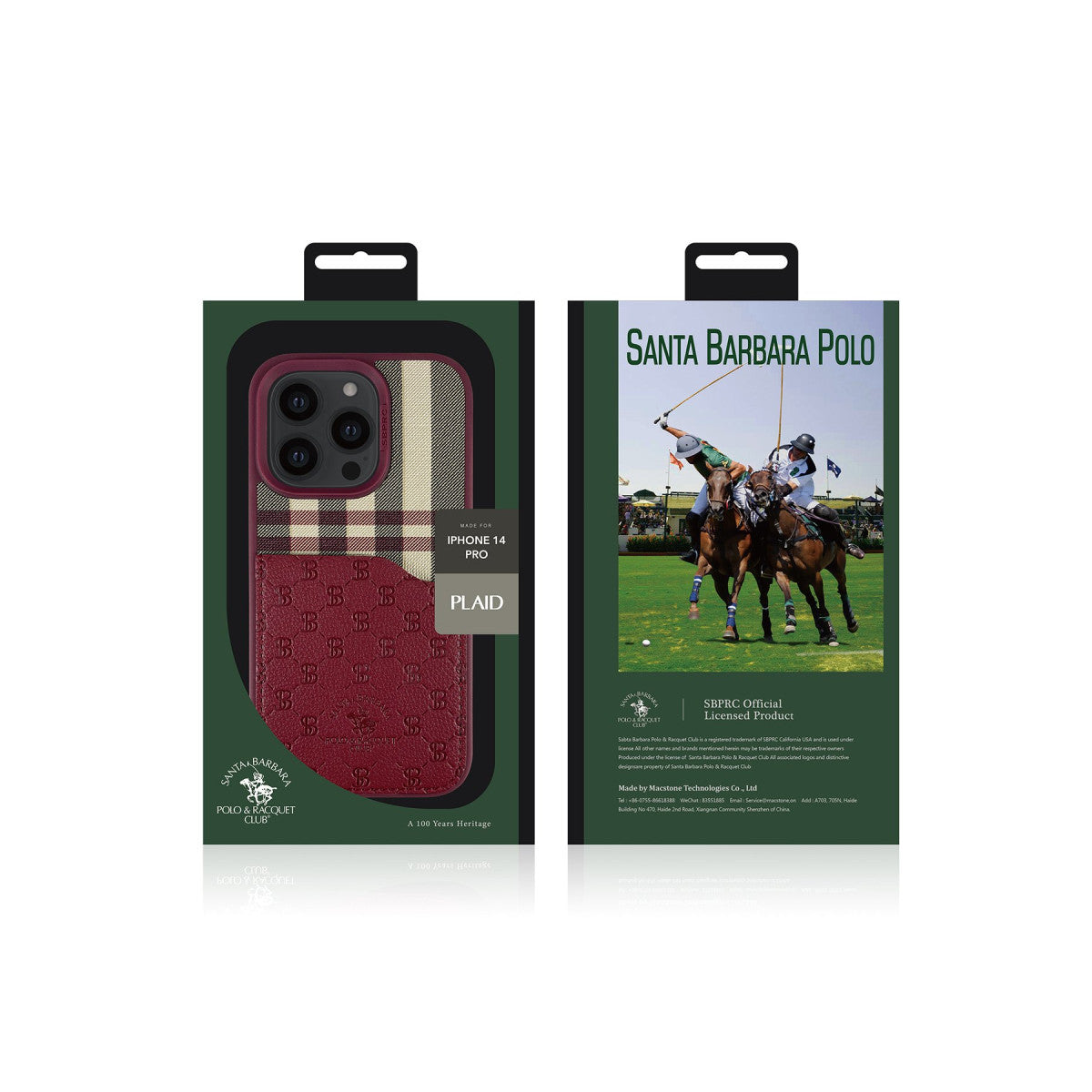Santa Barbara Polo Racquet Club Apple iPhone 13 Pro Max Plaid Kartvizitli Kapak