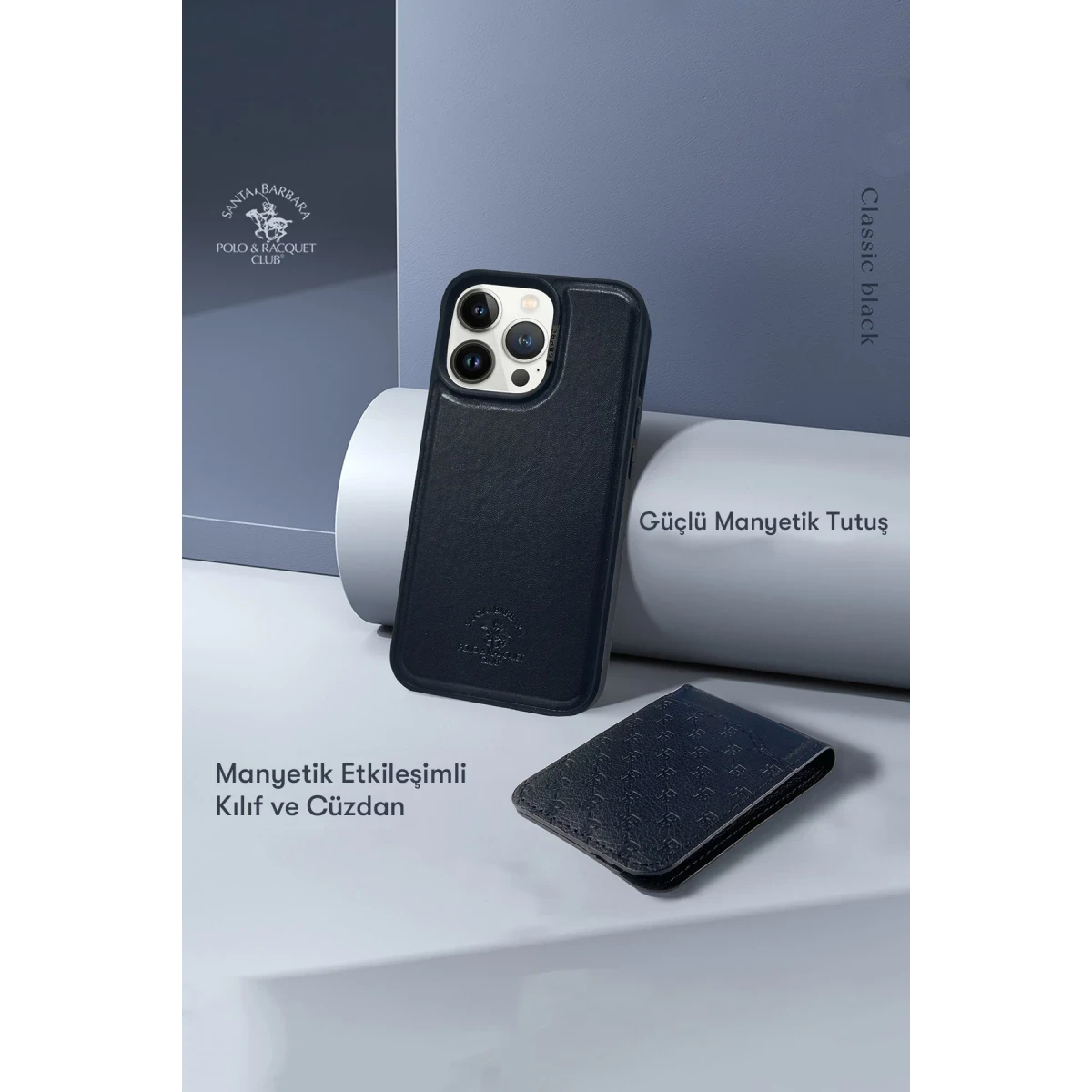 Santa Barbara Polo Racquet Club Apple iPhone 13 Pro Max Timothy Cüzdanlı Standlı Kapak - Kahverengi