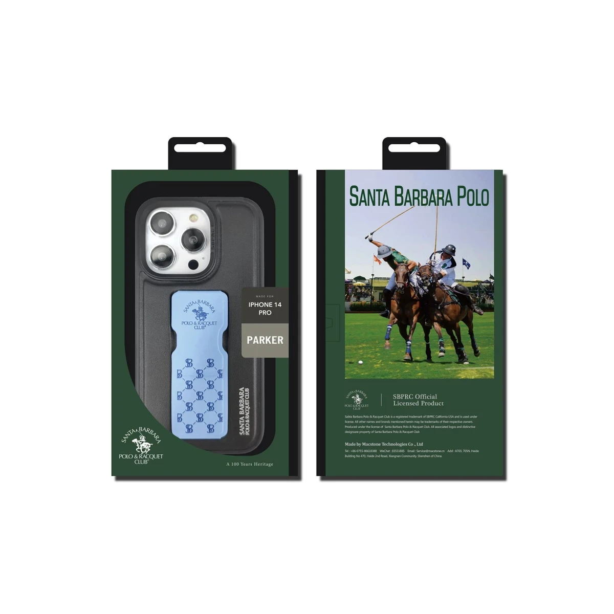 Santa Barbara Polo Racquet Club Apple iPhone 13 Pro Parker Stand Kapak - Kırmızı