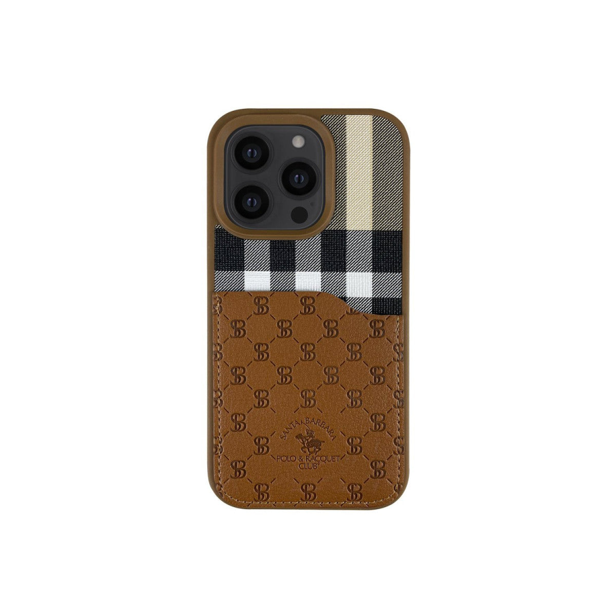 Santa Barbara Polo Racquet Club Apple iPhone 13 Pro Plaid Kartvizitli Kapak