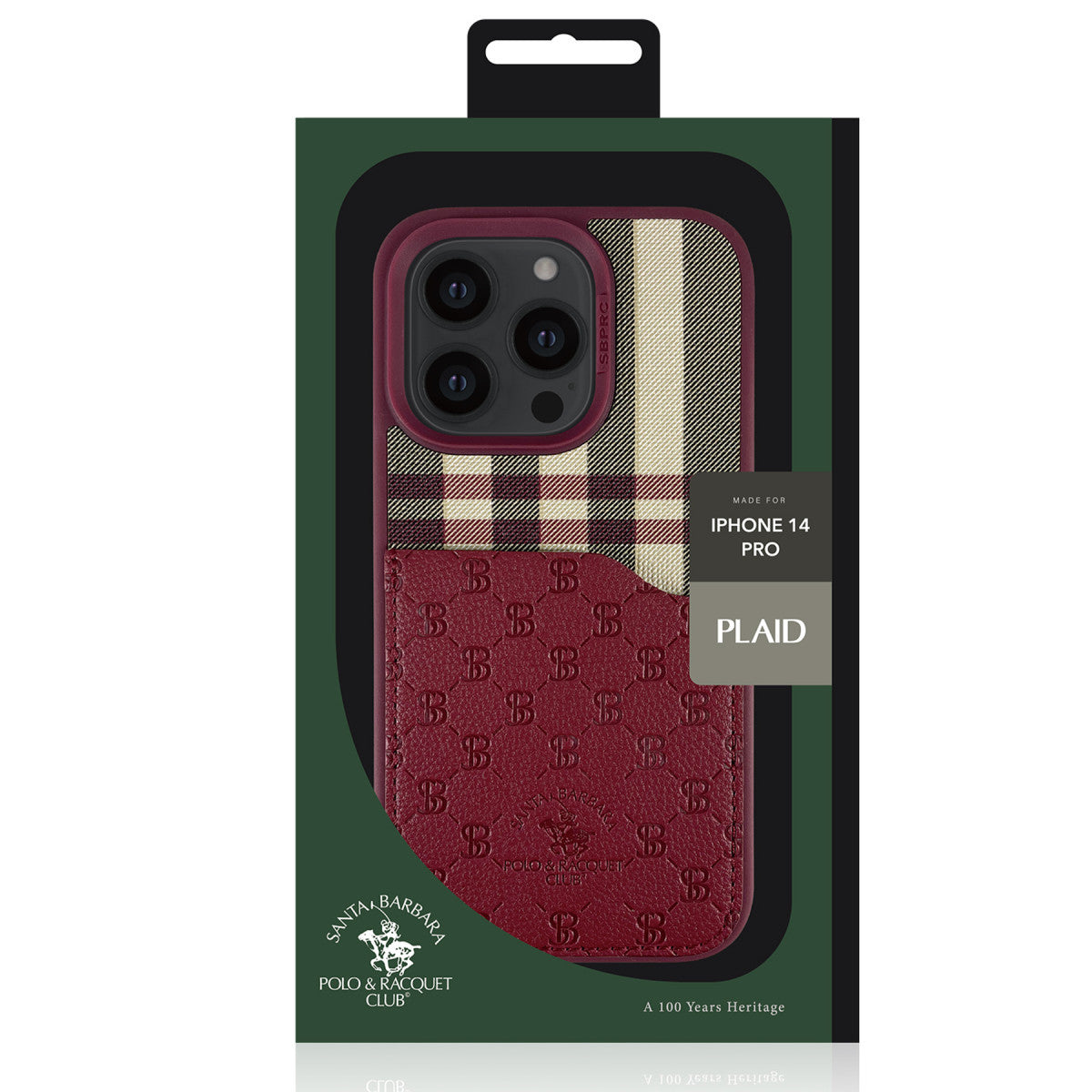 Santa Barbara Polo Racquet Club Apple iPhone 13 Pro Plaid Kartvizitli Kapak
