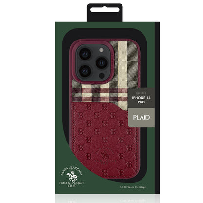 Santa Barbara Polo Racquet Club Apple iPhone 13 Pro Plaid Kartvizitli Kapak