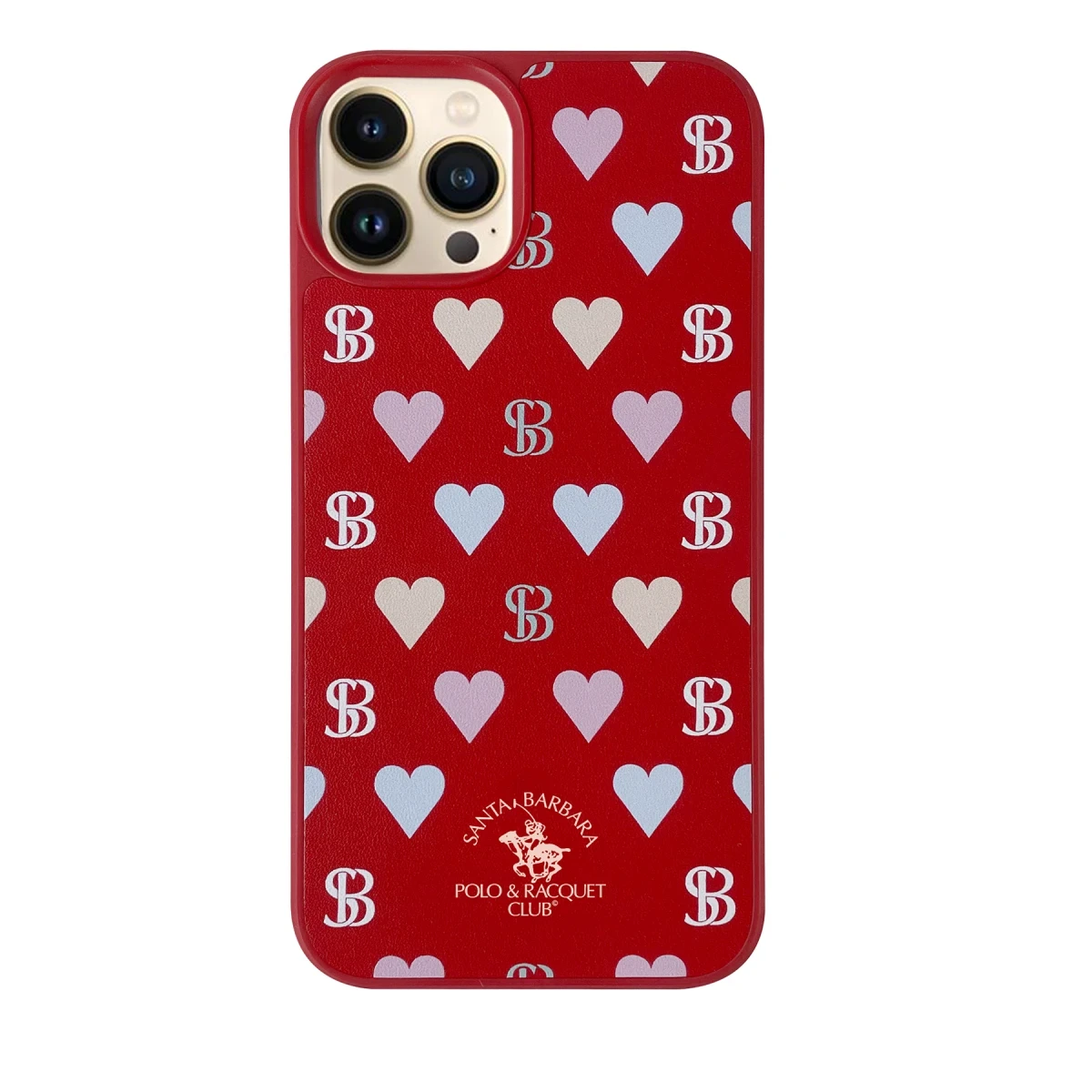 Santa Barbara Polo Racquet Club Apple iPhone 13 Pro Prudence Deri Kapak - Kırmızı