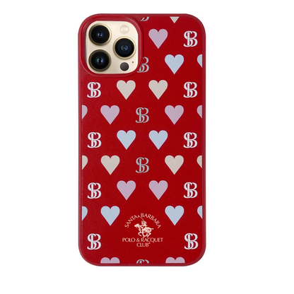 Santa Barbara Polo Racquet Club Apple iPhone 13 Pro Prudence Deri Kapak - Kırmızı