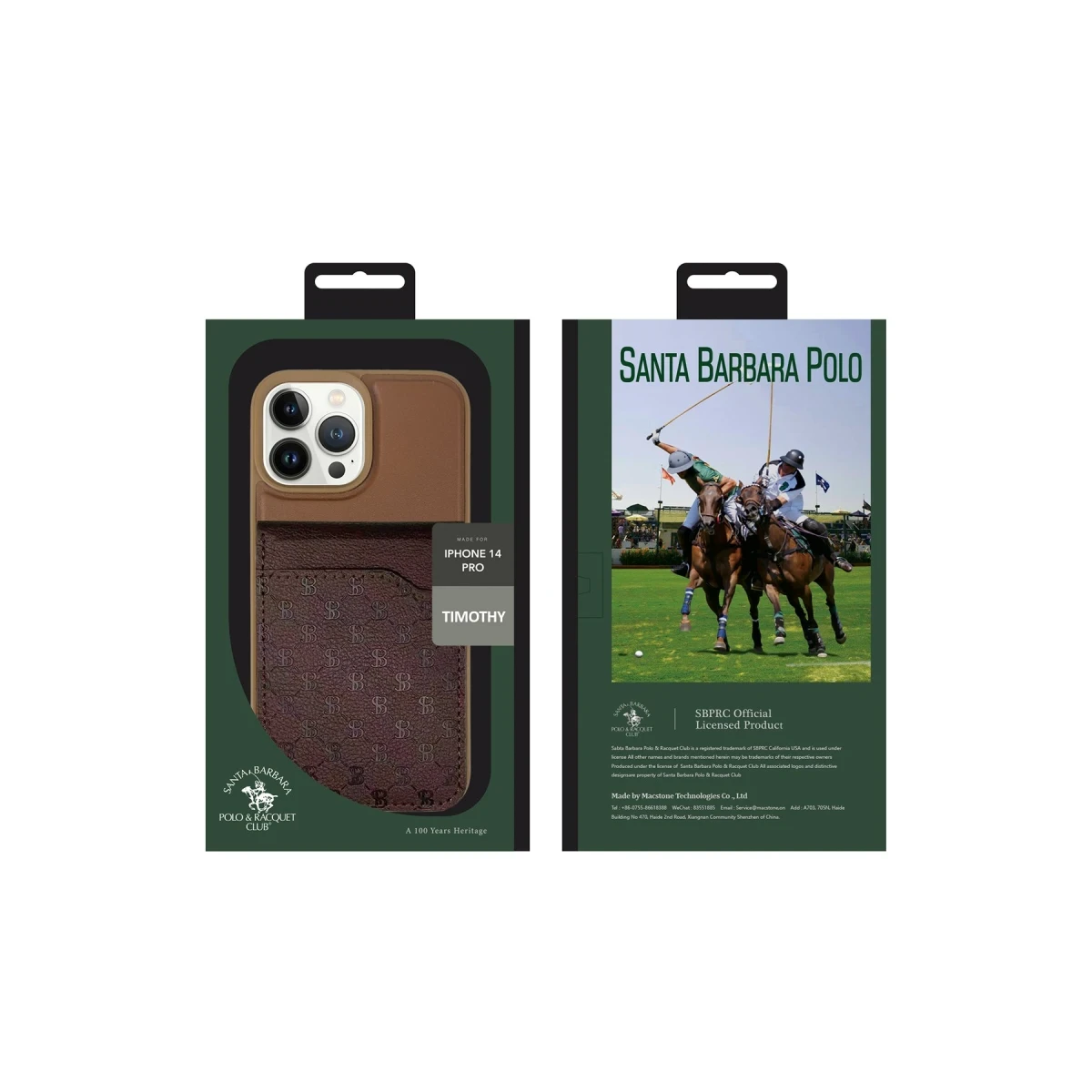 Santa Barbara Polo Racquet Club Apple iPhone 13 Pro Timothy Cüzdanlı Standlı Kapak - Siyah