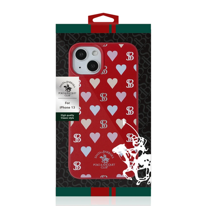 Santa Barbara Polo Racquet Club Apple iPhone 13 Prudence Deri Kapak - Kırmızı