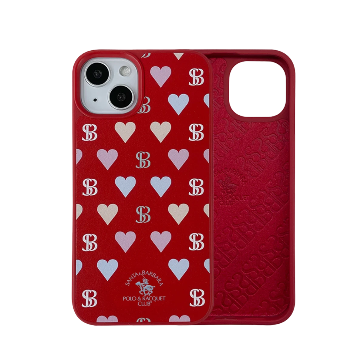 Santa Barbara Polo Racquet Club Apple iPhone 13 Prudence Deri Kapak - Kırmızı