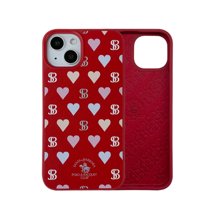 Santa Barbara Polo Racquet Club Apple iPhone 13 Prudence Deri Kapak - Kırmızı