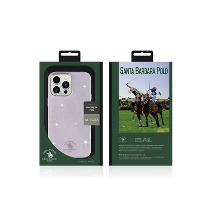 Santa Barbara Polo Racquet Club Apple iPhone 14 Aurora Simli Kapak - Pembe