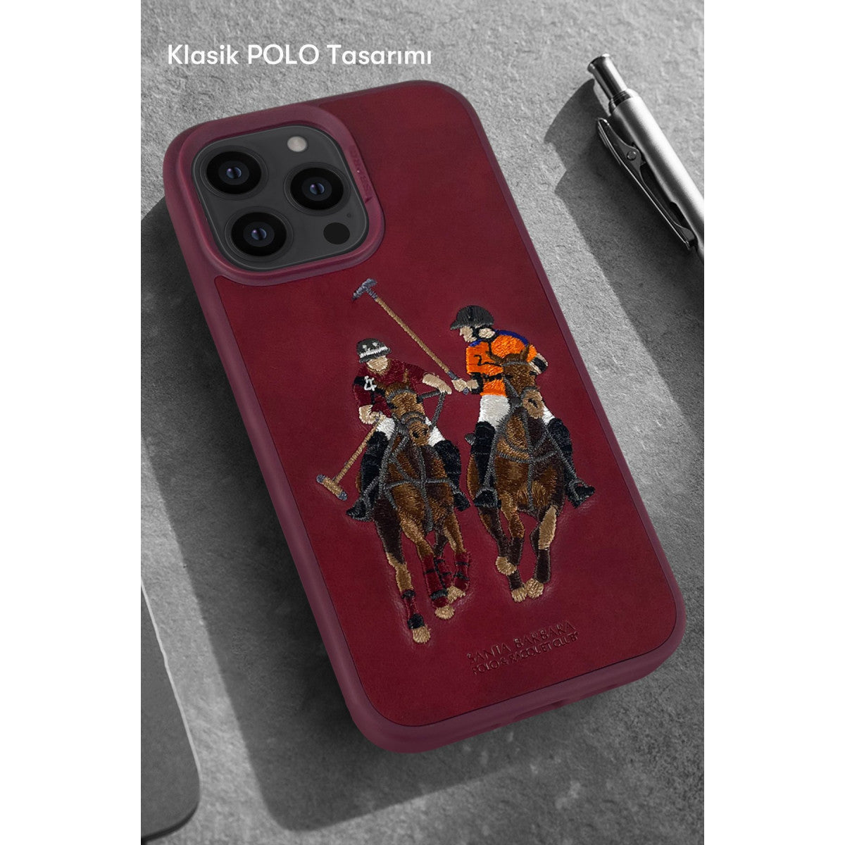 Santa Barbara Polo Racquet Club Apple iPhone 14 Jockey Deri Kapak