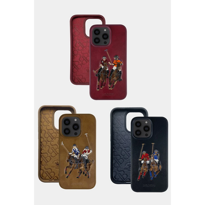 Santa Barbara Polo Racquet Club Apple iPhone 14 Jockey Deri Kapak - Mor