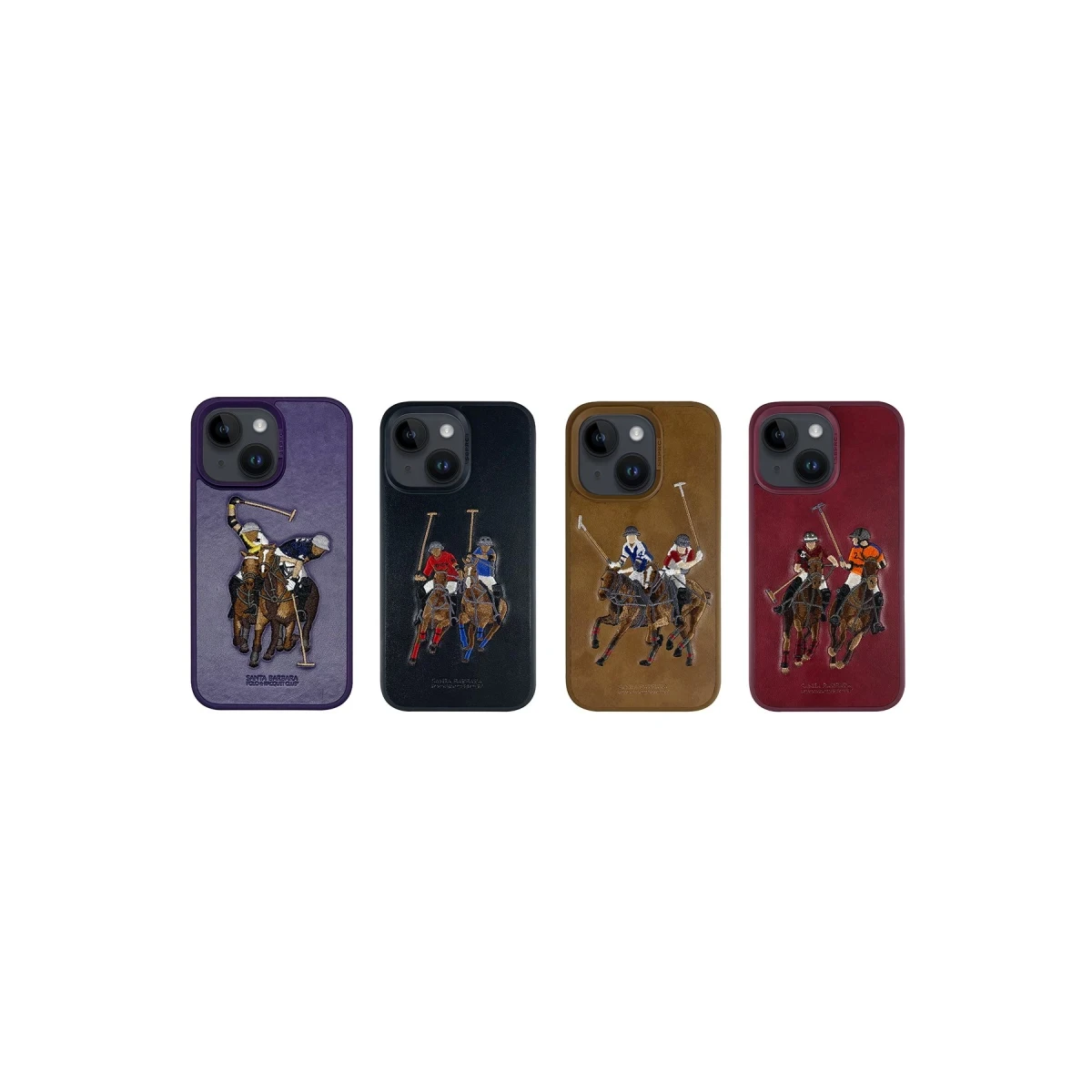 Santa Barbara Polo Racquet Club Apple iPhone 14 Jockey Deri Kapak - Siyah
