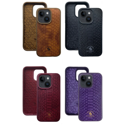 Santa Barbara Polo Racquet Club Apple iPhone 14 Knight Deri Kapak - Mor