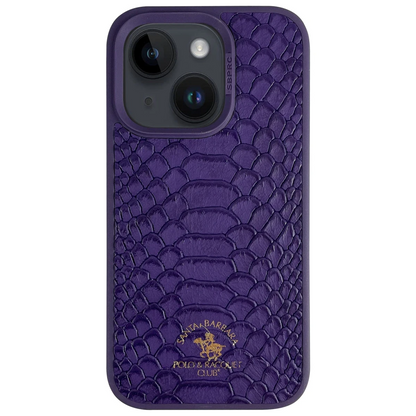 Santa Barbara Polo Racquet Club Apple iPhone 14 Knight Deri Kapak - Mor