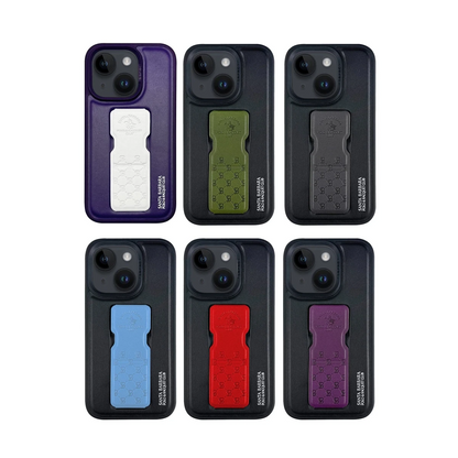 Santa Barbara Polo Racquet Club Apple iPhone 14 Parker Stand Kapak - Beyaz