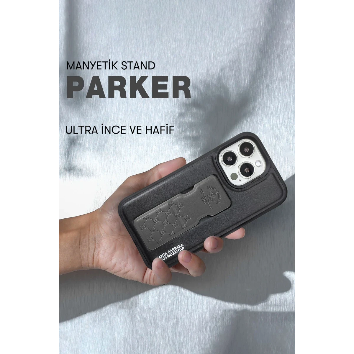 Santa Barbara Polo Racquet Club Apple iPhone 14 Parker Stand Kapak - Yeşil