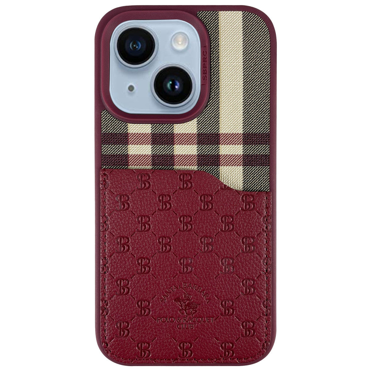 Santa Barbara Polo Racquet Club Apple iPhone 14 Plaid Kartvizitli Kapak