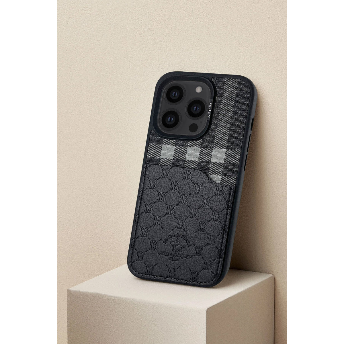 Santa Barbara Polo Racquet Club Apple iPhone 14 Plaid Kartvizitli Kapak