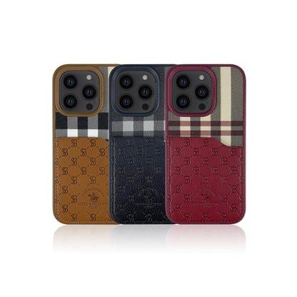 Santa Barbara Polo Racquet Club Apple iPhone 14 Plaid Kartvizitli Kapak