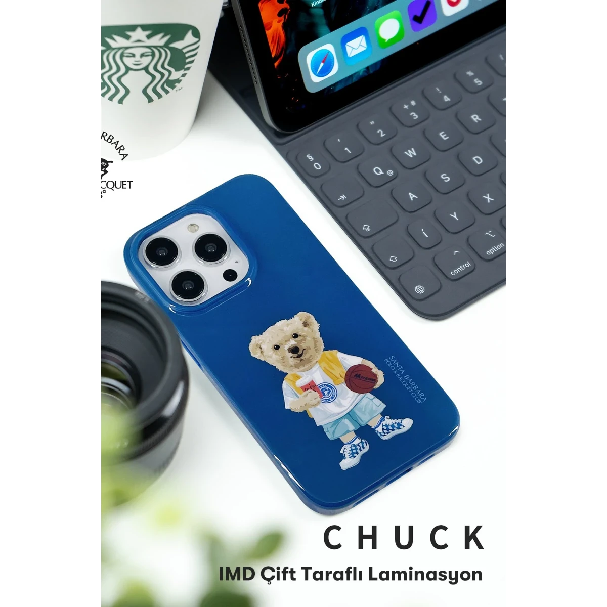 Santa Barbara Polo Racquet Club Apple iPhone 14 Pro Chuck Kapak - Siyah