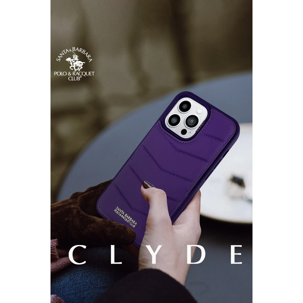 Santa Barbara Polo Racquet Club Apple iPhone 14 Pro Clyde Stand Kapak - Siyah