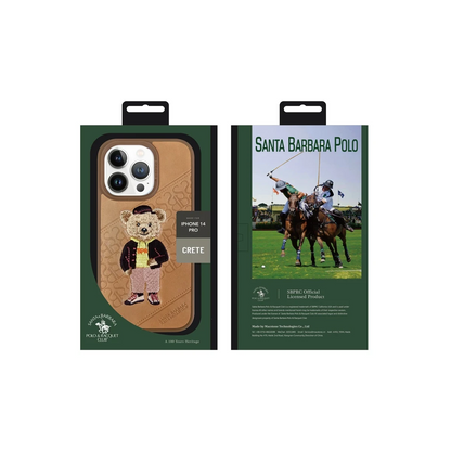 Santa Barbara Polo Racquet Club Apple iPhone 14 Pro Crete Deri Kapak - Mor