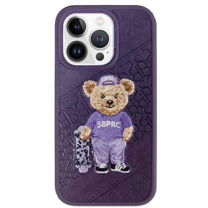 Santa Barbara Polo Racquet Club Apple iPhone 14 Pro Crete Deri Kapak - Mor