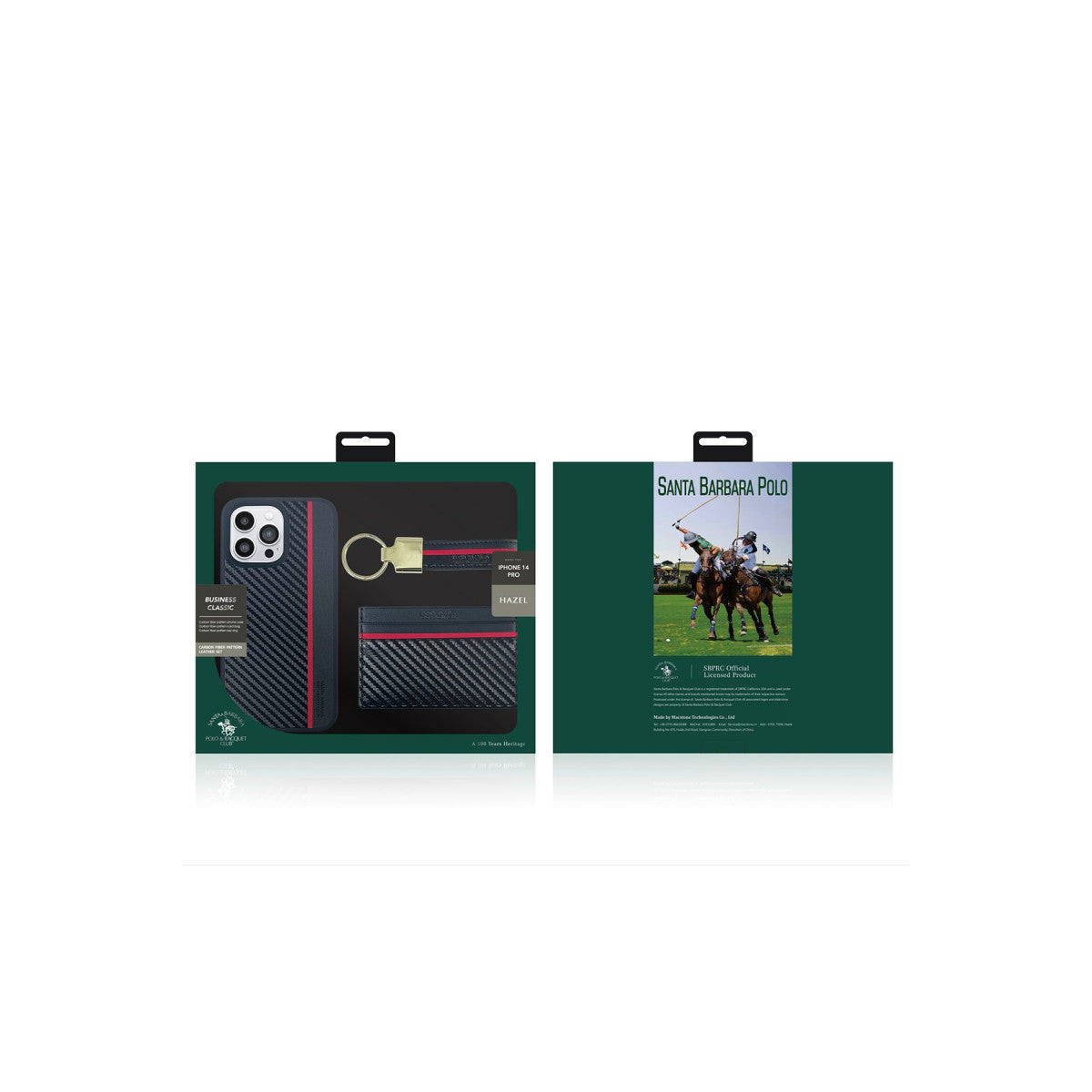 Santa Barbara Polo Racquet Club Apple iPhone 14 Pro Hazel Karbon Set Kapak