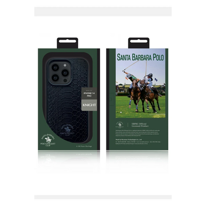 Santa Barbara Polo Racquet Club Apple iPhone 14 Pro Knight Deri Kapak - Kırmızı