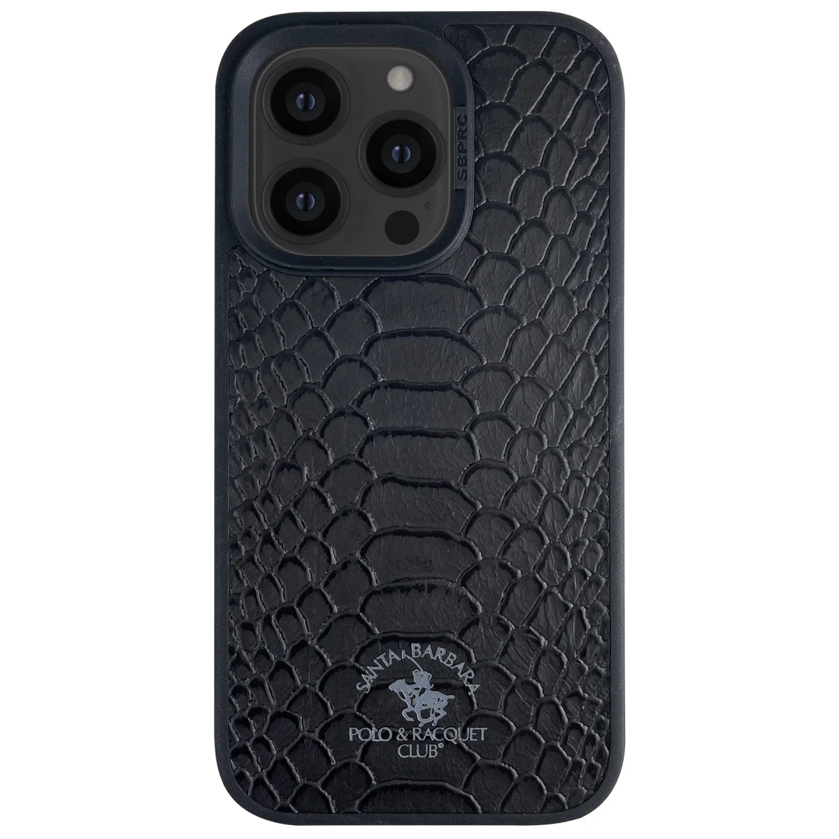 Santa Barbara Polo Racquet Club Apple iPhone 14 Pro Knight Deri Kapak - Siyah