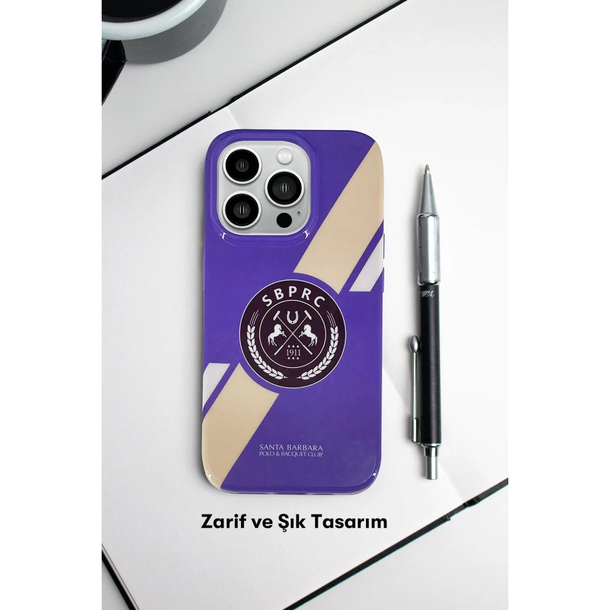 Santa Barbara Polo Racquet Club Apple iPhone 14 Pro Max Alden Kapak - Mor