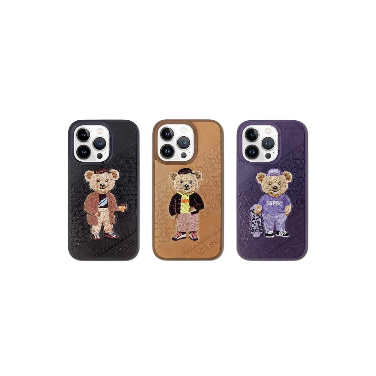 Santa Barbara Polo Racquet Club Apple iPhone 14 Pro Max Crete Deri Kapak - Siyah
