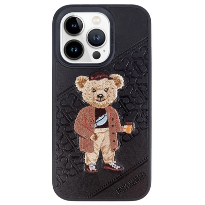 Santa Barbara Polo Racquet Club Apple iPhone 14 Pro Max Crete Deri Kapak - Siyah