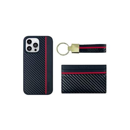 Santa Barbara Polo Racquet Club Apple iPhone 14 Pro Max Hazel Karbon Set Kapak - Siyah