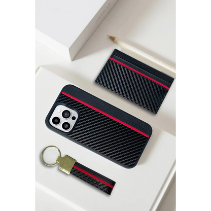 Santa Barbara Polo Racquet Club Apple iPhone 14 Pro Max Hazel Karbon Set Kapak - Siyah