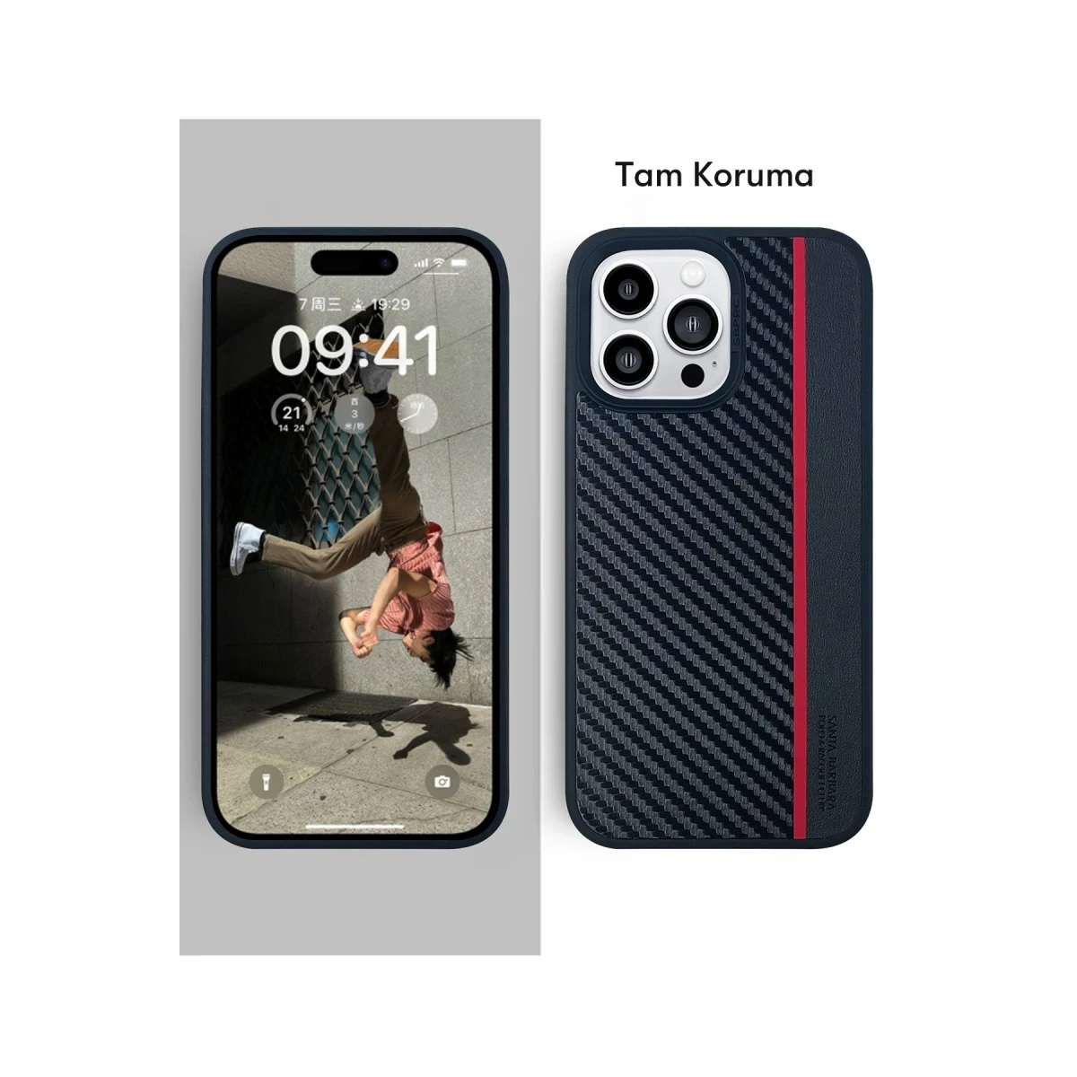 Santa Barbara Polo Racquet Club Apple iPhone 14 Pro Max Hazel Karbon Set Kapak - Siyah