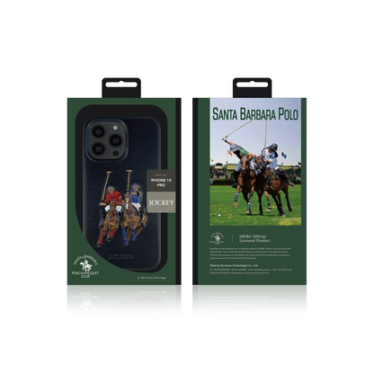 Santa Barbara Polo Racquet Club Apple iPhone 14 Pro Max Jockey Deri Kapak - Kahverengi