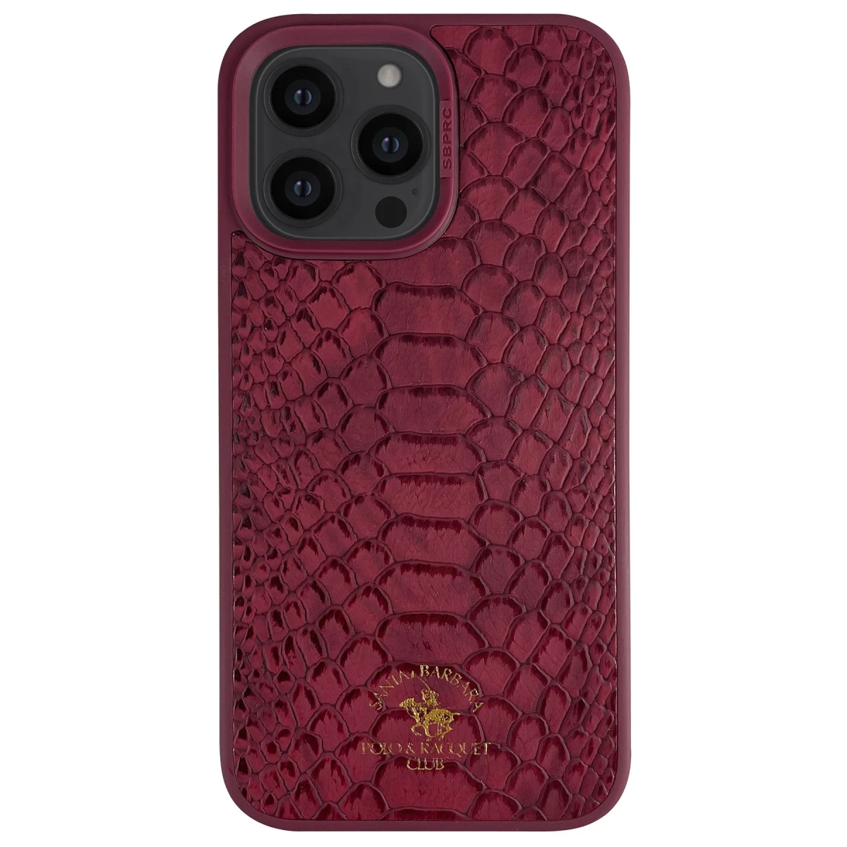 Santa Barbara Polo Racquet Club Apple iPhone 14 Pro Max Knight Deri Kapak - Kırmızı