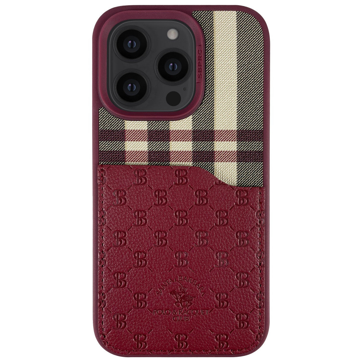 Santa Barbara Polo Racquet Club Apple iPhone 14 Pro Max Plaid Kartvizitli Kapak