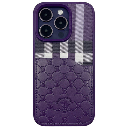 Santa Barbara Polo Racquet Club Apple iPhone 14 Pro Max Plaid Kartvizitli Kapak