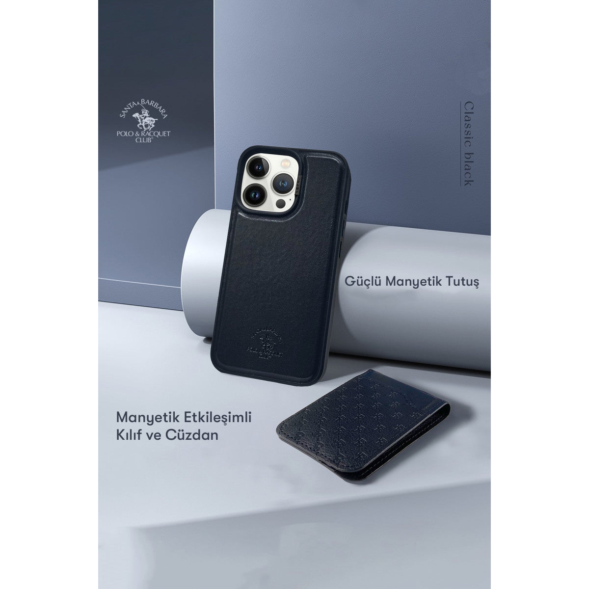 Santa Barbara Polo Racquet Club Apple iPhone 14 Pro Max Timothy Cüzdanlı Standlı Kapak