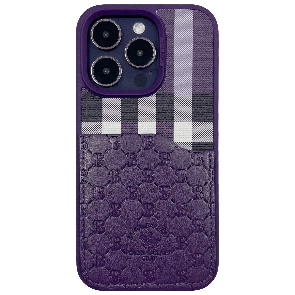 Santa Barbara Polo Racquet Club Apple iPhone 14 Pro Plaid Kartvizitli Kapak